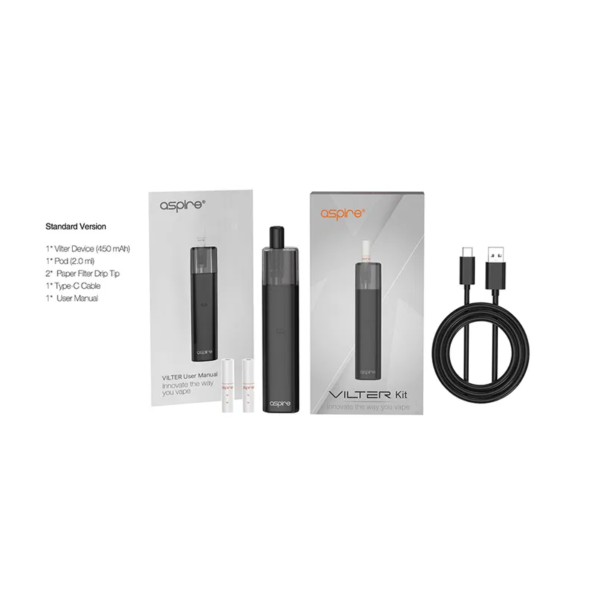 Vilter Aspire sigaretta elettronica con filtro in cotone usa e getta - Eco.LogicaMente Sigarette Elettroniche, Svapo e Vaporizzatori