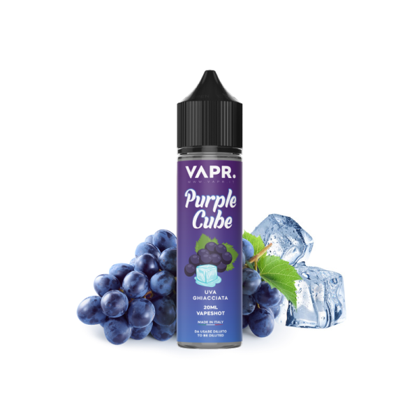 AROMA GHIACCIATO PURPLE CUBE VAPR. Aroma Concentrato Sigaretta Elettronica EcoLogicaMente Aroma per liquidi Sigarette Elettroniche SVAPO SHOP no IQOS