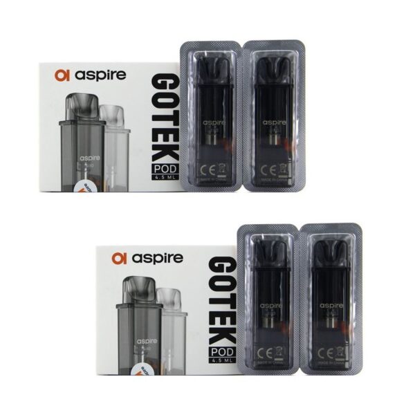 4 Pod 0.8 ohm Resistenza Aspire GOTEK X SIGARETTA ELETTRONICA CON SENSORE DI ASPIRAZIONE E POD RICARICABILE TIPO KIWI. NO IQOS E SIGARETTE ELETTRONICHE USA E GETTA - ECOLOGICAMENTE SIGARETTE ELETTRONICHE SVAPO SHOP